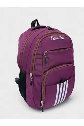 Su Geçirmez Büyük Boy Unisex Okul Sırt Ve Seyahat Çantası-BORDO2 - SAMILON (1)