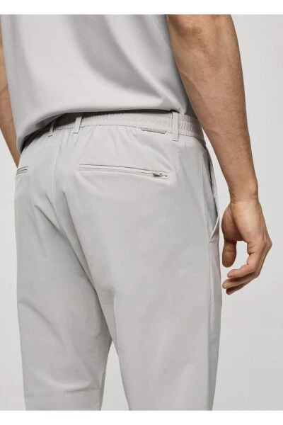 Su geçirmez büzgülü pantolon-Buz Grisi - 7