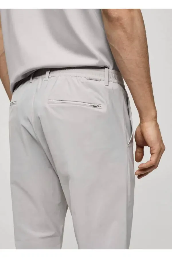 Su geçirmez büzgülü pantolon-Buz Grisi - 7