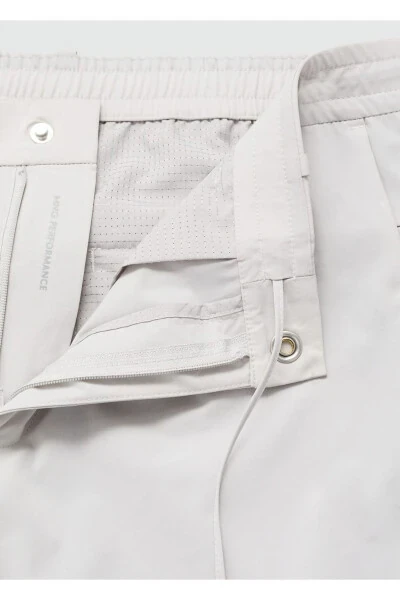 Su geçirmez büzgülü pantolon-Buz Grisi - 8