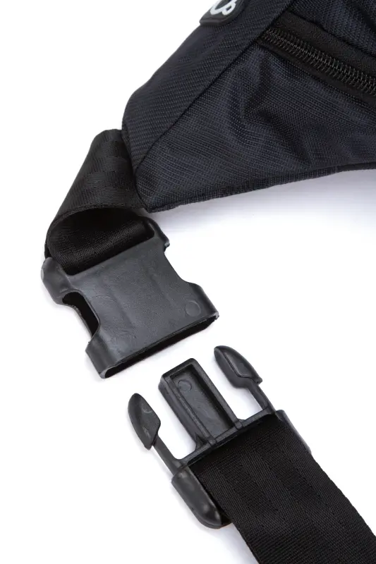 Su Geçirmez Kulaklık Usb Çıkışlı Unisex Siyah Çapraz Askılı Bel Omuz Ve Spor Çanta - Siyah-Beyaz - 8