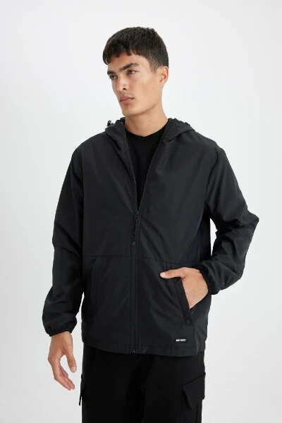 Su İtici Slim Fit Dar Kesim Kapüşonlu Fermuarlı Mevsimlik Baharlık Mont C5821AX24AU - 7