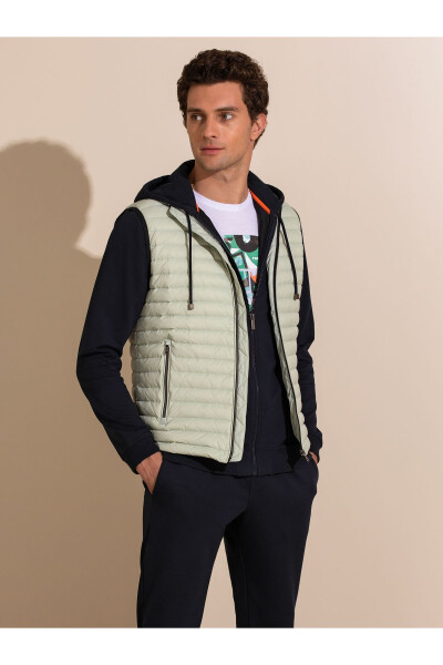 Su Yeşili İnce Kapitone Mont Yelek 50266336-VR083-Nil - CACHAREL