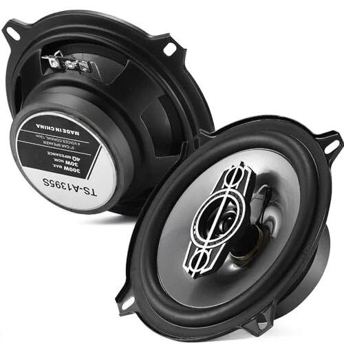 Suacopzar 5 Inch 4-Way Car Coaxial Speakers, 300W Max 4OModazone Car Audio Speaker with PEI Dome Tweeters, Tweeters Vehicle Coaxial Speaker Compact for Car Truck Door Speakers Replacement (Pair) - Suacopzar