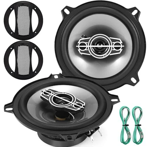 Suacopzar 5 Inch 4-Way Car Coaxial Speakers, 300W Max 4OModazone Car Audio Speaker with PEI Dome Tweeters, Tweeters Vehicle Coaxial Speaker Compact for Car Truck Door Speakers Replacement (Pair) - 7