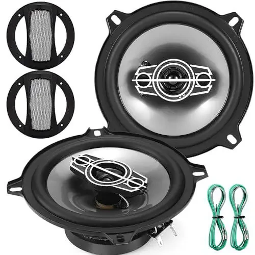 Suacopzar 5 Inch 4-Way Coaxial Speakers, 300W Max 4OModazone Car Audio With PEI Dome Tweeters, Compact for Truck Door Speaker Replacement (Pair) - 7