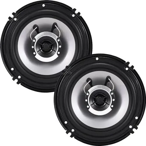 Suacopzar 6 dyuymli 2 yo'nalishli koaksial avtomobil karnaylari, maksimal 400 Vt (100 Vt RMS) avtomobil audio koaksial karnaylari, universal avtomobil stereo karnaylari, avtomobil eshigi karnayini almashtirish, yordamchi koaksial karnay sim va qopqoqli (juft) - 6