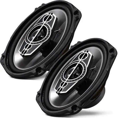 Suacopzar 6 x 9 5-Way Car Coaxial Audio Speakers (Pair), 1000W Peak 4 OModazone Vehicle Coaxial Speaker W/PEI Dome Tweeters, Universal Car Stereo Speaker, Coaxial Tweeter Speaker Replacement - 1
