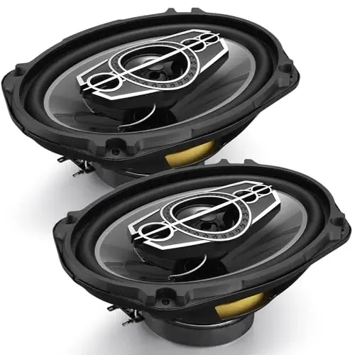 Suacopzar 6 x 9 5-Way Car Coaxial Audio Speakers (Pair), 1000W Peak 4 OModazone Vehicle Coaxial Speaker W/PEI Dome Tweeters, Universal Car Stereo Speaker, Coaxial Tweeter Speaker Replacement - 6