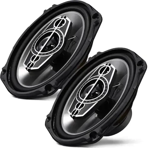 Suacopzar 6 x 9 5-Way Car Coaxial Audio Speakers (Pair), 1000W Peak 4 OModazone Vehicle Coaxial Speaker W/PEI Dome Tweeters, Universal Car Stereo Speaker, Coaxial Tweeter Speaker Replacement 