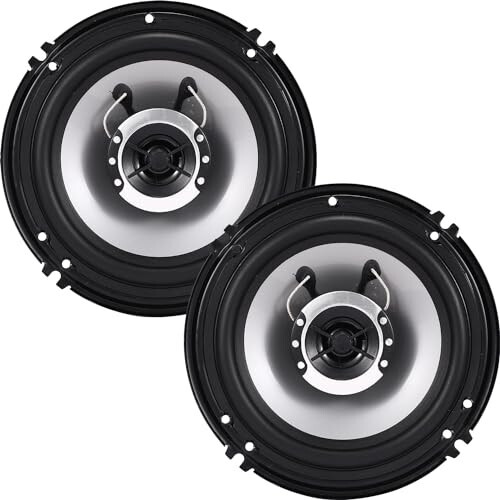 Suacopzar 6in 2-Way Coaxial Vehicle Speakers, Peak 400W (100W RMS) Car Audio Coaxial Speakers, Universal Car Stereo Speaker Car Door Speaker Replace, Auxiliary Coaxial Speaker W/Wire & Cover (Pair) - 6