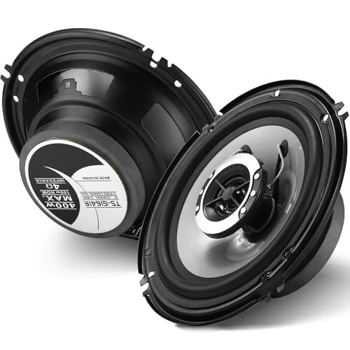 Suacopzar 6in 2-Way Coaxial Vehicle Speakers, Peak 400W (100W RMS) Car Audio Coaxial Speakers, Universal Car Stereo Speaker Car Door Speaker Replace, Auxiliary Coaxial Speaker W/Wire & Cover (Pair) - MODAZONE