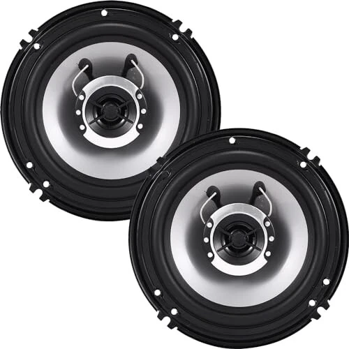 Suacopzar 6in 2-Way Coaxial Vehicle Speakers, Peak 400W (100W RMS) Car Audio Coaxial Speakers, Universal Car Stereo Speaker Car Door Speaker Replace, Auxiliary Coaxial Speaker W/Wire & Cover (Pair) - 6
