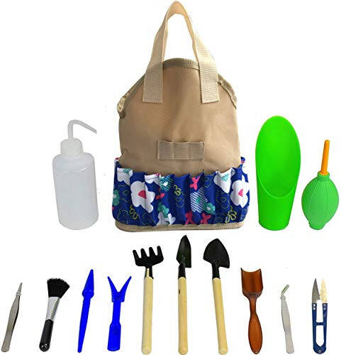 Succulent Kit Organizer Bag Gardening Tool Set | Terrarium Supplies Mini Succulent Garden Tool Kit | Heavy Duty Succulent Bonsai Planter Set Indoor Gardening | Fairy Zen Kit for Soil Fertilizer Seeds - 2