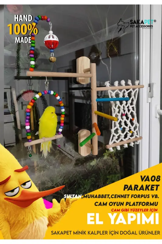 Suction Cup Bird Glass Tunnel Play Park - 3
