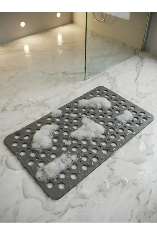 Suction Cup Silicone Bubble Bath Mat Shower Non-Slip 36x66 Suction Cup Bath Mat-Mixed - 5