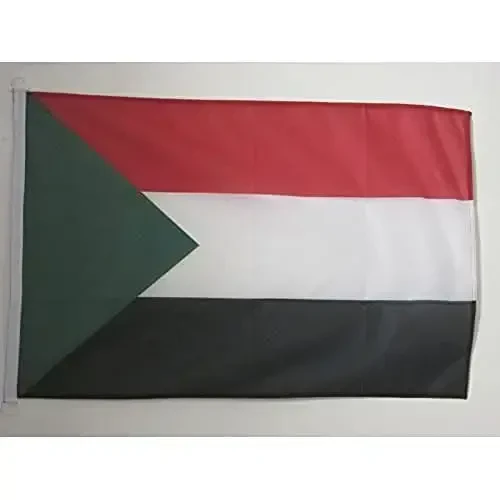 Sudan NAUTICAL Flag 18'' x 12'' - Sudanese flags 30 x 45 cm. - Banner 12x18 in for boat - AZ FLAG - AZ FLAG