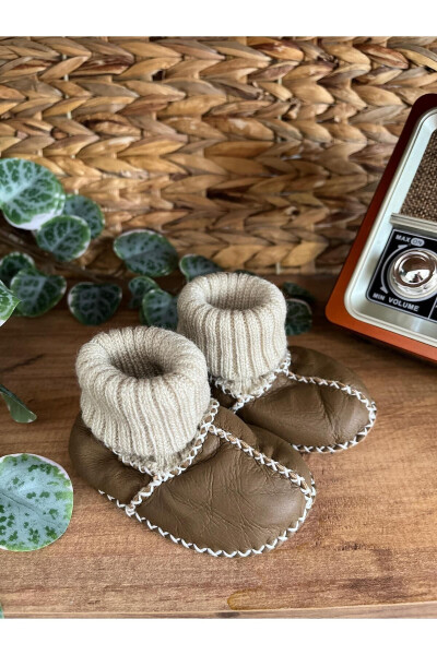 Suede Baby Booties 