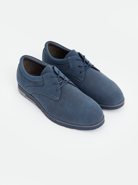 Suede Look Lace-Up Classic Men's Shoes - 6