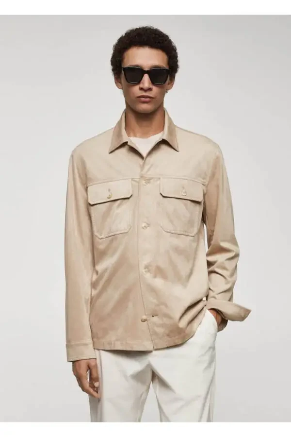 Suede-look Shacket - 1