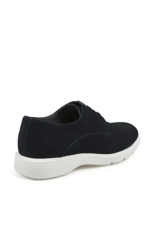 Suede Navy 100% Leather Casual Shoe - 3