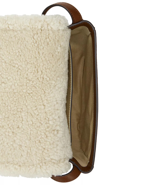 Suede Small Witley Crossbody with Sherpa Trim Tobacco - 6