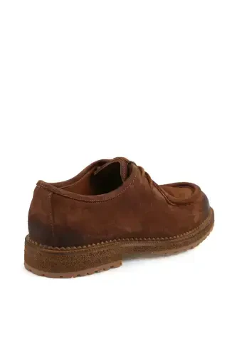 Suede Tan 100% Leather Oxford Eva Sole Casual Shoes - 3