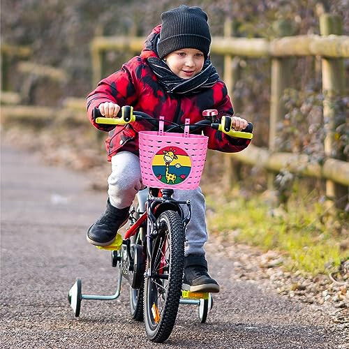 Suerico Kids Bike Basket,Bicycle Basket with Bell,Wheel Spokes, Glasses,Bike Accessories for Boys Girls - 7
