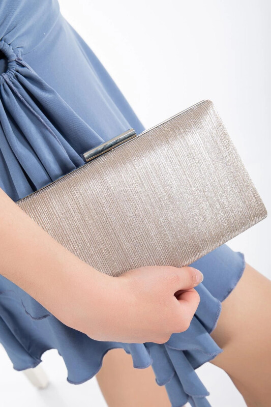 Suins Ella Abiye Çanta Gece Çantası Portföy Clutch Çanta-Altın - 1