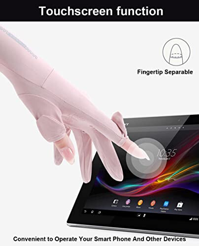 SUJAYU UV Protection Gloves Driving Gloves Women, Full Finger UV Gloves Sun Gloves Sun Protection Gloves, Thin Gloves UV Light Gloves Women Cycling Gloves for Women - 4