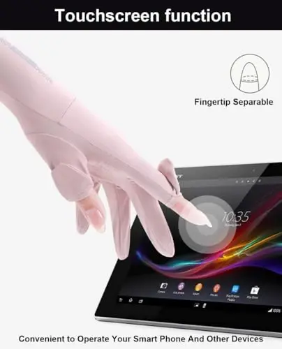 SUJAYU UV Protection Gloves Driving Gloves Women, Full Finger UV Gloves Sun Gloves Sun Protection Gloves, Thin Gloves UV Light Gloves Women Cycling Gloves for Women - 5