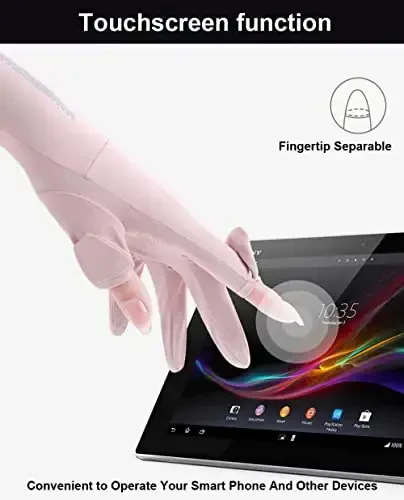 SUJAYU UV Protection Gloves Driving Gloves Women, Full Finger UV Gloves Quyosh Gloves Quyoshdan himoya qilish qo'lqoplari, Yupqa qo'lqoplar UV nurli qo'lqoplar Ayollar uchun velosiped qo'lqoplari - 4
