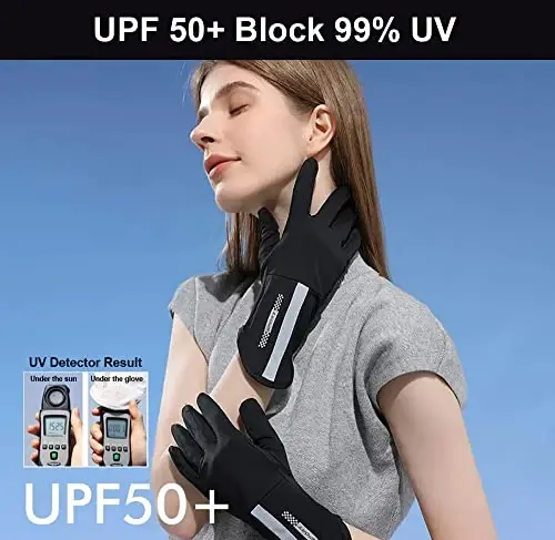SUJAYU UV Protection Gloves Driving Gloves Women, Full Finger UV Gloves Quyosh Gloves Quyoshdan himoya qilish qo'lqoplari, Yupqa qo'lqoplar UV nurli qo'lqoplar Ayollar uchun velosiped qo'lqoplari - 1