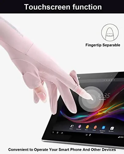 SUJAYU UV Protection Gloves Driving Gloves Women, Full Finger UV Gloves Sun Gloves Sun Protection Gloves, Thin Gloves UV Light Gloves Women Cycling Gloves for Women - 4