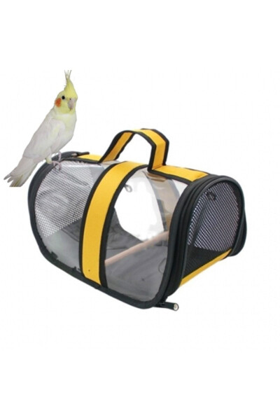 Sultan Parrot Travel Carrier (with perch) Royal Capitano Yellow Bird Travel Carrier (30cmx22cmx21cm) - 1