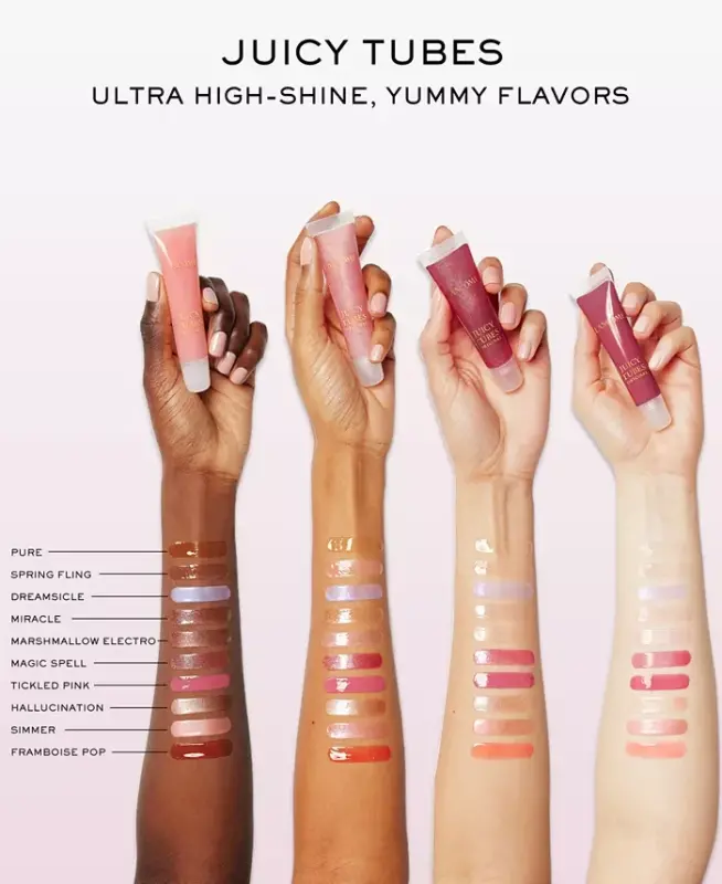 Juicy Tubes Original Lip Gloss - 04 Miracle Sheer Bubble Pink with Sparkle) - 5