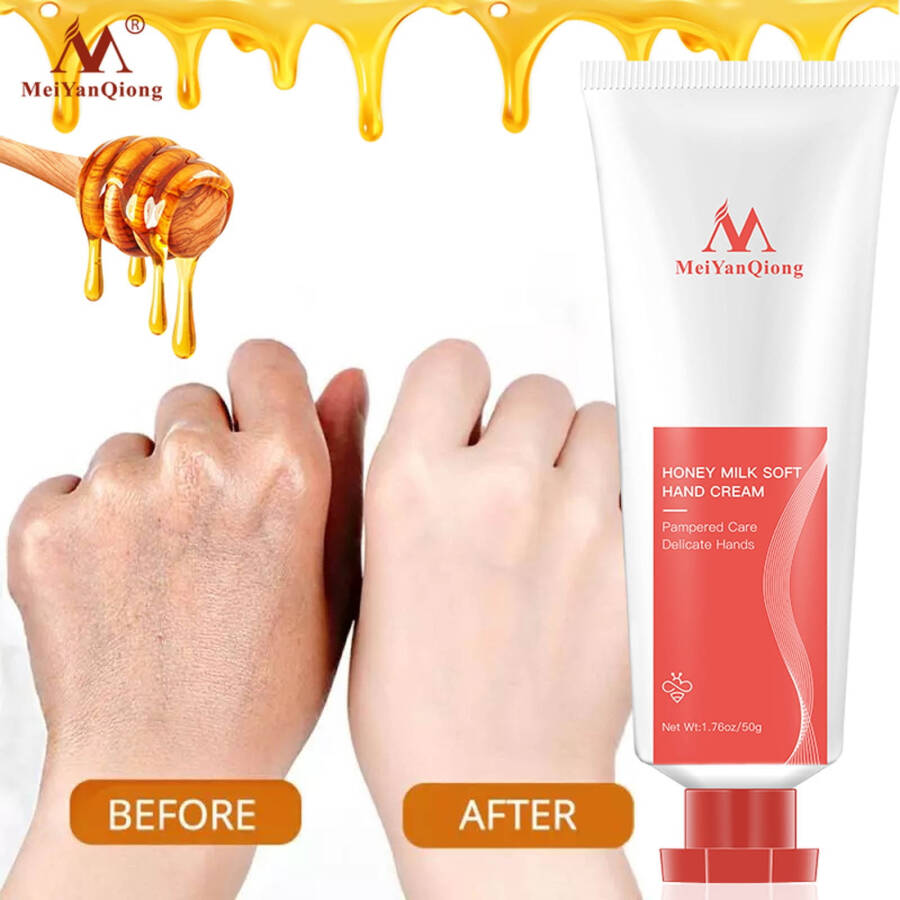 SUMDUINO Hand Cream for Dry Cracked Hands, Contains Honey Milk, Nutrition Repair Emulsion, Hand Cream, Whitening Moisturizi - 1