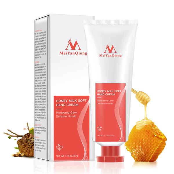 SUMDUINO Hand Cream for Dry Cracked Hands, Contains Honey Milk, Nutrition Repair Emulsion, Hand Cream, Whitening Moisturizi - 2