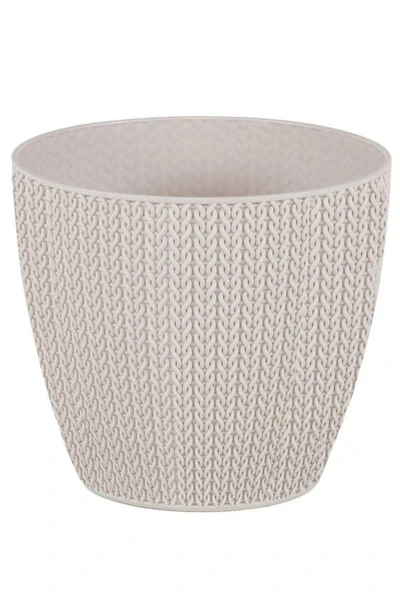 Sumela Knitted Pot No3 2.5 Liter Self-Tray Plant Flower Pot-Off White - 1