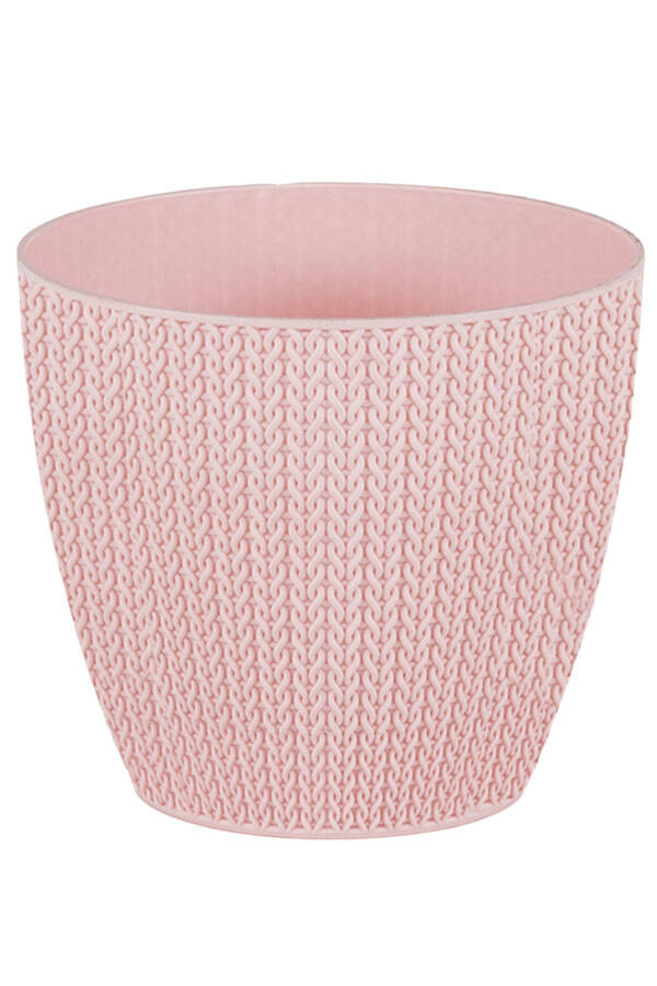 Sumela Knitted Pot No3 2.5 Liters Self-Plate Plant Flower Pot-Rosewood - 1