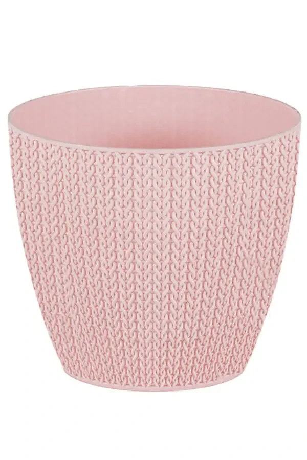 Sumela Knitted Pot No3 2.5 Liters Self-Trayed Plant Flower Pot - Rose Dry - 1