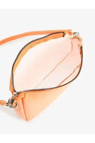 Сумка через плечо Искусственная кожа На молнии Регулируемая Геометрический-Оранжевый - 5