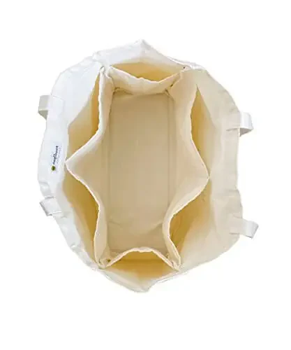 Сумка для больницы для мам с подсолнухами | Мамина холщовая сумка-тоут с шестью карманами для организации | Милые сумки-тоут для подарков на baby shower | Сумка для мамы в больницу или пеленальную сумку - 2