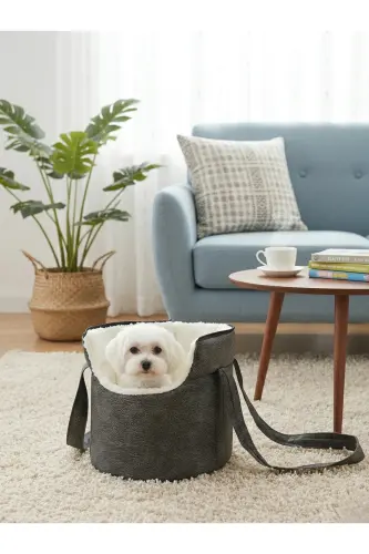 Сумка для переноски кошек и собак Milano, сумка для путешествий на плече для домашних животных - серая - 3