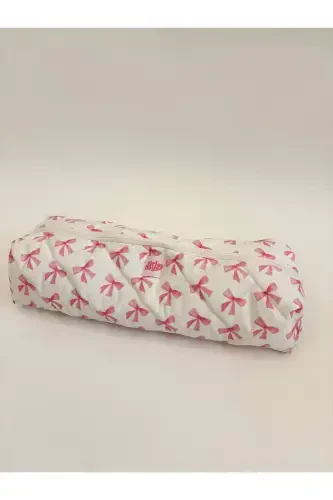 Сумка для щипцов для завивки волос с розовой лентой, совместимая с Airwrap Airstrait, большая дорожная сумка - розовая лента - 4