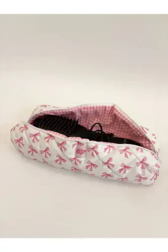 Сумка для щипцов для завивки волос с розовой лентой, совместимая с Airwrap Airstrait, большая дорожная сумка - розовая лента - 7