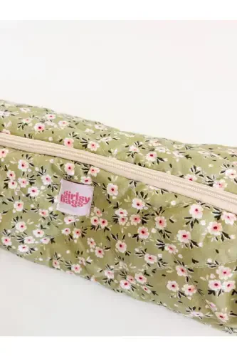 Сумка для всех деталей, совместимых с Dyson, сумка для выпрямителя, большая косметичка XXL - зеленый цветок - 4