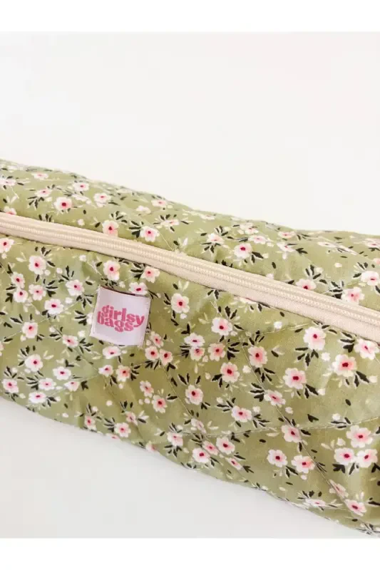 Сумка для всех деталей, совместимых с Dyson, сумка для выпрямителя, большая косметичка XXL - зеленый цветок - 4