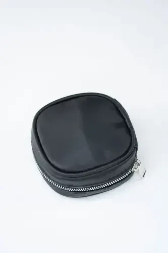 Sumka ichidagi organayzer mini makiyaj sumkasi -Qora mini kosmetika sumkasi-Qora - 3