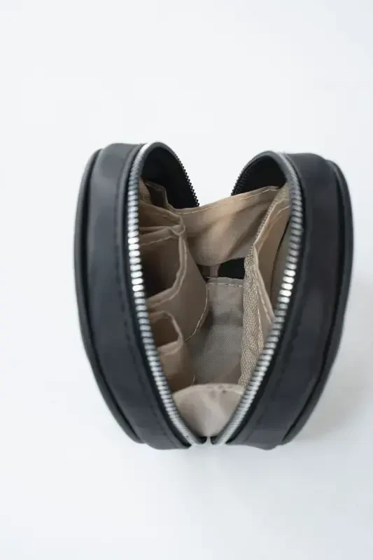 Sumka ichidagi organayzer mini makiyaj sumkasi -Qora mini kosmetika sumkasi-Qora - 6